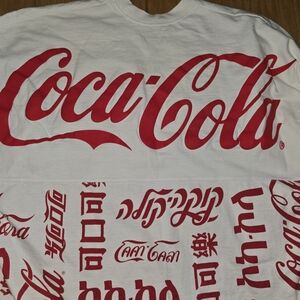 Coca-Cola White and Red Graphic Sweatshirt Size XL